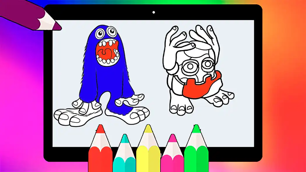 Play Mammott monsters Coloring book  and enjoy Mammott monsters Coloring book with UptoPlay