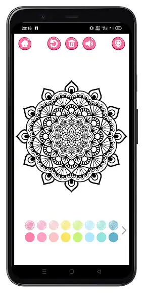 Play Mandala Coloring Page Game as an online game Mandala Coloring Page Game with UptoPlay