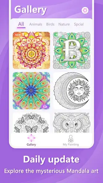 Play Mandalas: Color By Number as an online game Mandalas: Color By Number with UptoPlay