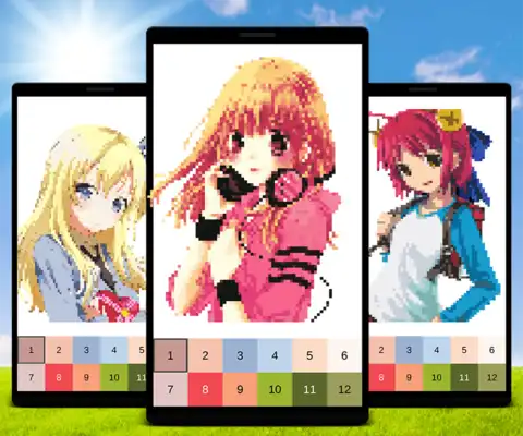 Play Manga Color by Number: Anime Pixel Art