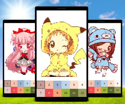 Play Manga Color by Number: Anime Pixel Art