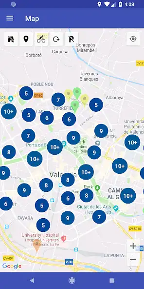 Play Map for ValenBisi as an online game Map for ValenBisi with UptoPlay