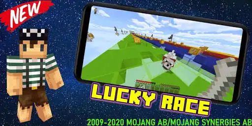 Play Map Lucky Block Race for MCPE as an online game Map Lucky Block Race for MCPE with UptoPlay