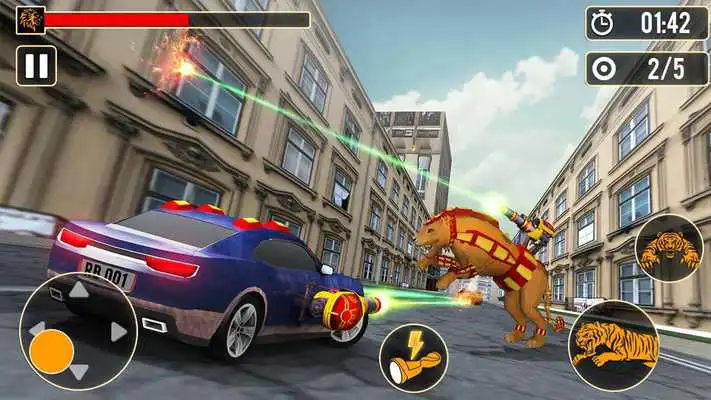 Play Marvel Transformers Tiger Fight