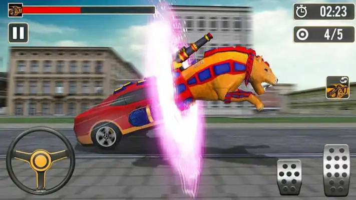 Play Marvel Transformers Tiger Fight