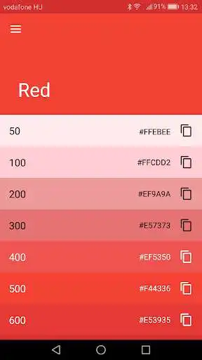 Play Material Design Color Palette