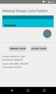 Play Material Design Color Palette