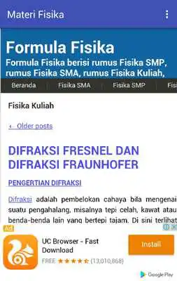 Play Materi Fisika SMP, SMA, MA, Lap. Praktikum Fisika