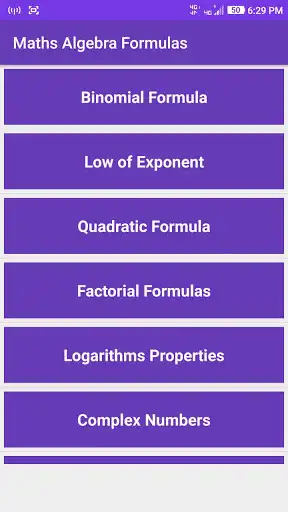 Play Maths Algebra formulas