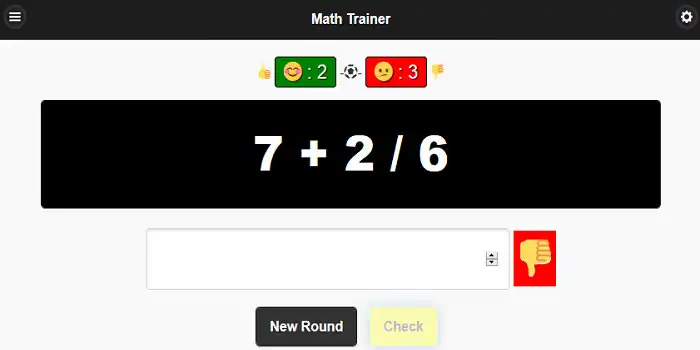 Play Math Trainer - Basic Operations as an online game Math Trainer - Basic Operations with UptoPlay