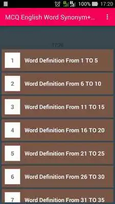 Play MCQ English Word Synonym+Guide