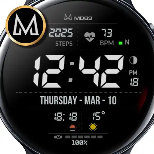 Play MD89 Minimal Digital watchface APK