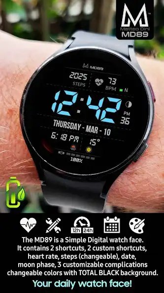 Play MD89 Minimal Digital watchface as an online game MD89 Minimal Digital watchface with UptoPlay