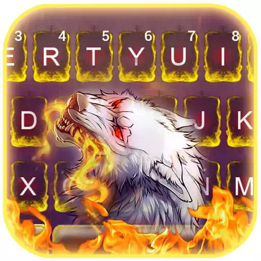 Play Mean Fire Wolf Keyboard Theme APK