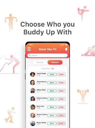 Play MeetMeFit:Find Fitness Buddies as an online game MeetMeFit:Find Fitness Buddies with UptoPlay