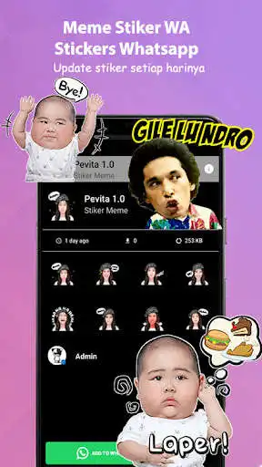 Play Meme Stiker WA Bergerak Lucu Sticker Whatsapp  and enjoy Meme Stiker WA Bergerak Lucu Sticker Whatsapp with UptoPlay