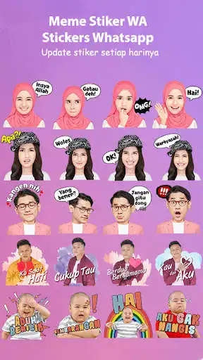 Play Meme Stiker WA Bergerak Lucu Sticker Whatsapp as an online game Meme Stiker WA Bergerak Lucu Sticker Whatsapp with UptoPlay