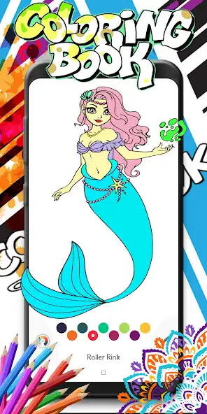 Play Mermaid Coloring Book