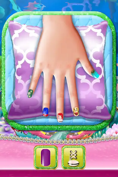 Play Mermaid Girl Nails Salon Games as an online game Mermaid Girl Nails Salon Games with UptoPlay