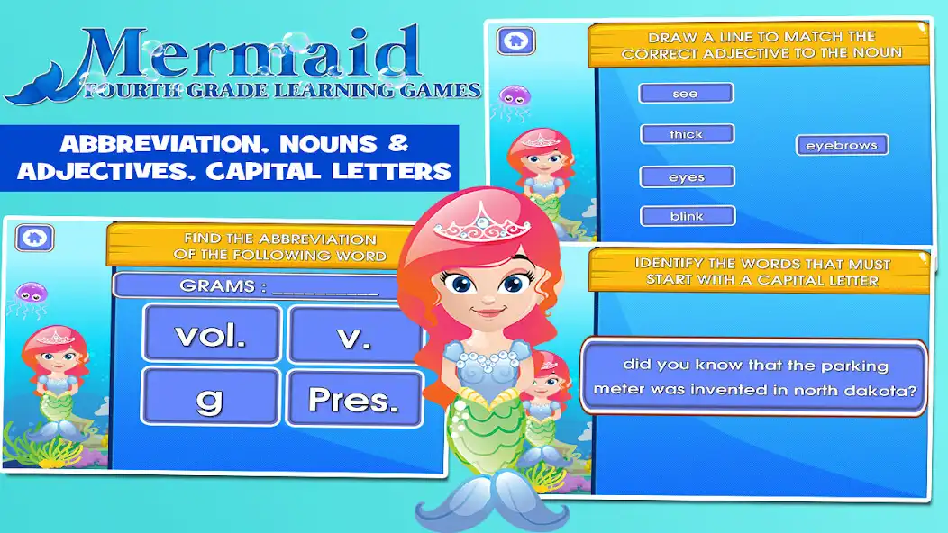 Play Mermaids Fourth Grade Games as an online game Mermaids Fourth Grade Games with UptoPlay