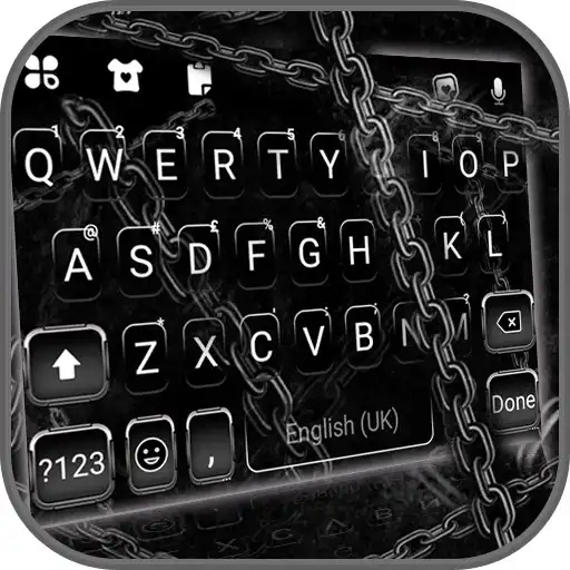 Play Metal Chains Black Keyboard Background APK