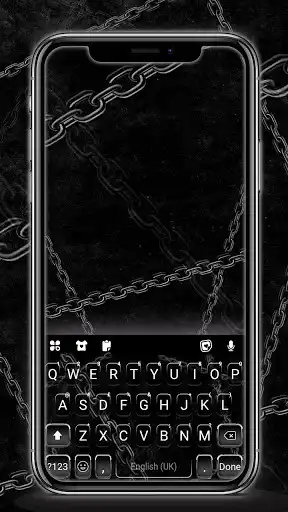 Play Metal Chains Black Keyboard Background  and enjoy Metal Chains Black Keyboard Background with UptoPlay