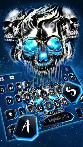 Play Metallic Skulls Keyboard Theme as an online game Metallic Skulls Keyboard Theme with UptoPlay