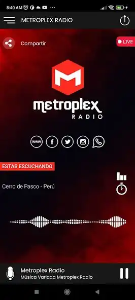Play Metroplex Radio Cerro de Pasco  and enjoy Metroplex Radio Cerro de Pasco with UptoPlay