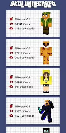 Play Mikecrack skins for Minecraft PE as an online game Mikecrack skins for Minecraft PE with UptoPlay