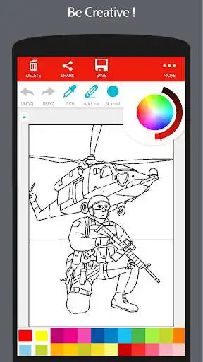 Play Military Army Coloring Book as an online game Military Army Coloring Book with UptoPlay