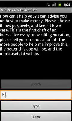 Play Mini Speech Advisor Bot