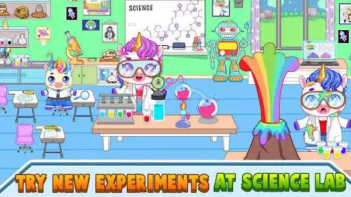 Play Mini Town: My Unicorn School as an online game Mini Town: My Unicorn School with UptoPlay