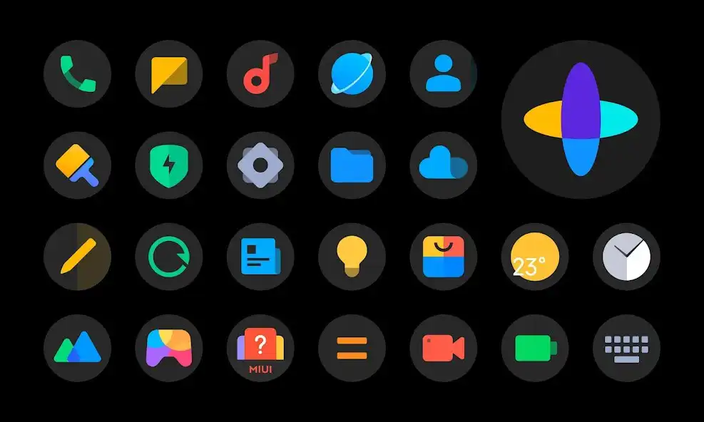 Play MiPlus Black - Round Icon Pack  and enjoy MiPlus Black - Round Icon Pack with UptoPlay