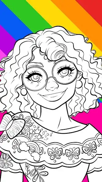 Play Mirabel princes Coloring game as an online game Mirabel princes Coloring game with UptoPlay