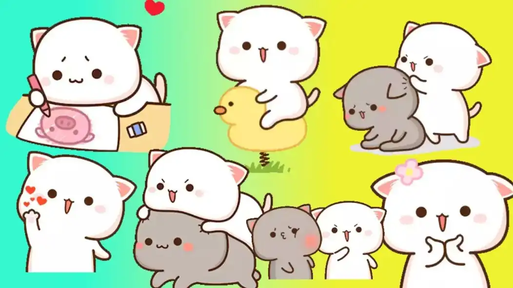 Play Mochi Cat Animated Stickers  and enjoy Mochi Cat Animated Stickers with UptoPlay