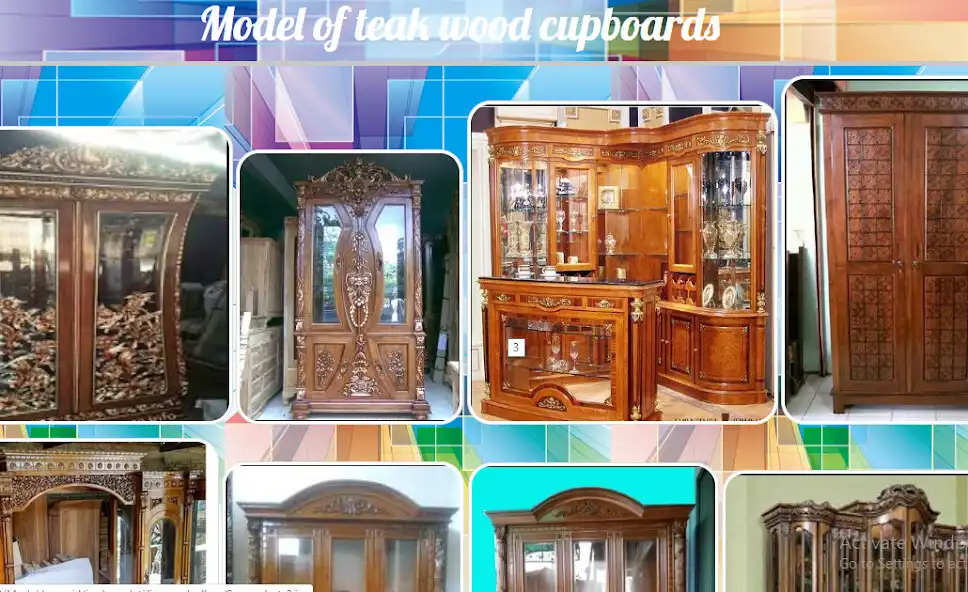 Play Model of teak wood cupboards  and enjoy Model of teak wood cupboards with UptoPlay