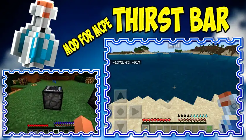 Play Mod Thirst Bar for Minecraft  and enjoy Mod Thirst Bar for Minecraft with UptoPlay