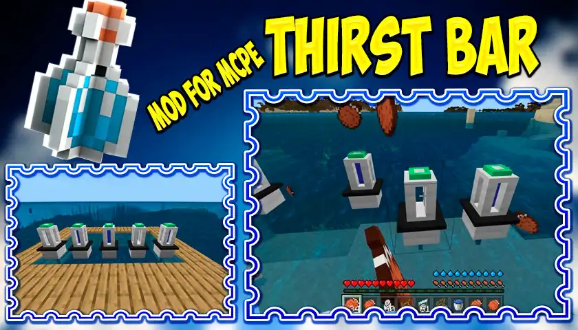 Play Mod Thirst Bar for Minecraft as an online game Mod Thirst Bar for Minecraft with UptoPlay