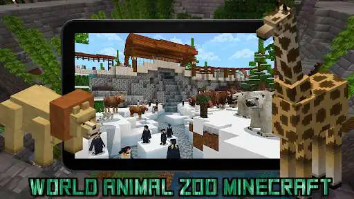 Play Mod World Animal Zoo Minecraft as an online game Mod World Animal Zoo Minecraft with UptoPlay