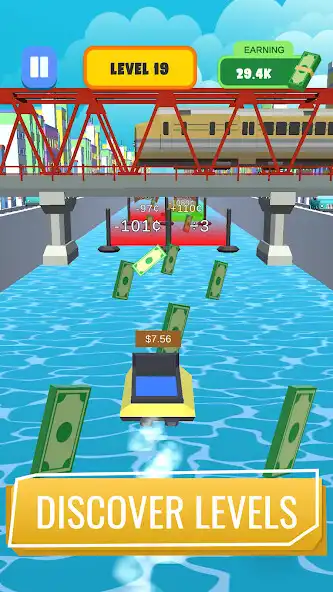 Play Money Run Water 3D as an online game Money Run Water 3D with UptoPlay