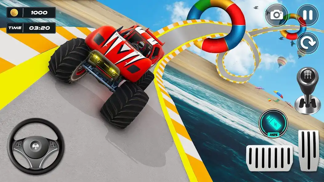 Play Monster Truck : Car Game Stunt as an online game Monster Truck : Car Game Stunt with UptoPlay