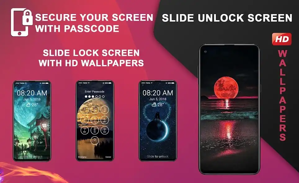 Play Moon HD Wallpapers Lock Screen  and enjoy Moon HD Wallpapers Lock Screen with UptoPlay