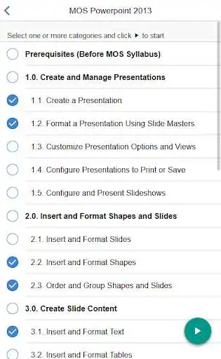 Play MOS Powerpoint 2013 Core Tutorial Videos