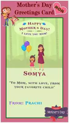 Play Mothers Day Greeting Cards Maker