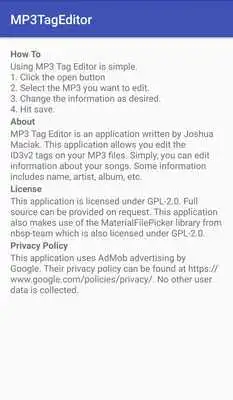 Play MP3 Tag Editor - Read MP3 Tags