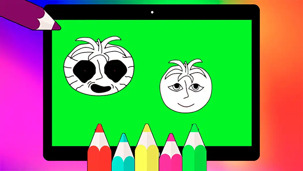 Play Mr Tomatos coloring game as an online game Mr Tomatos coloring game with UptoPlay