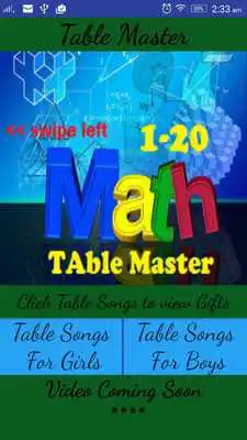 Play Multiplication Table Songs1-20