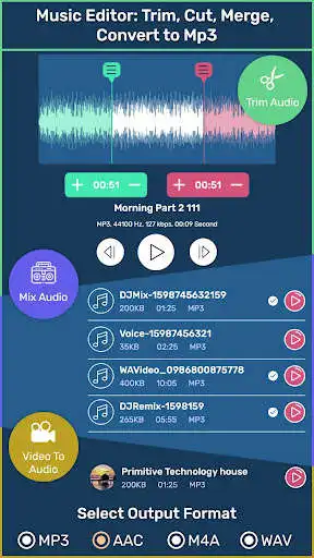 Play Music Editor: Trim, Cut, Merge, Convert to Mp3  and enjoy Music Editor: Trim, Cut, Merge, Convert to Mp3 with UptoPlay