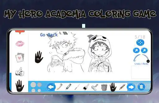 Play My Hero Academia Coloring Game as an online game My Hero Academia Coloring Game with UptoPlay