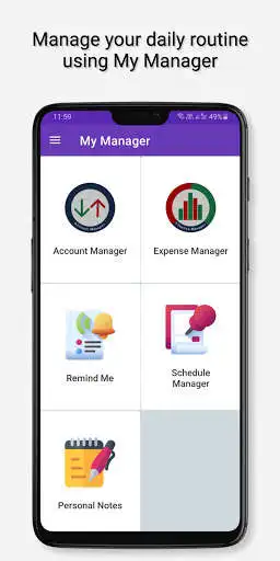 Play My Manager-Account(Khata), Expenses, Tasks, Remind  and enjoy My Manager-Account(Khata), Expenses, Tasks, Remind with UptoPlay